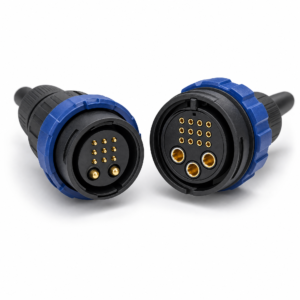 M20 self-locking hybrid waterproof connector with 3 power and 9 signal contacts